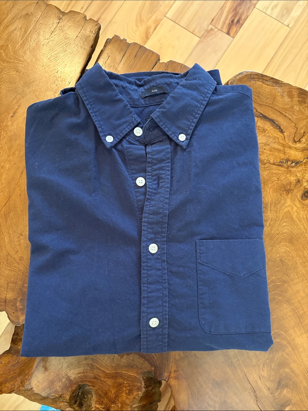 J. Crew Deep Navy Button-Down Casual Shirt with Pocket